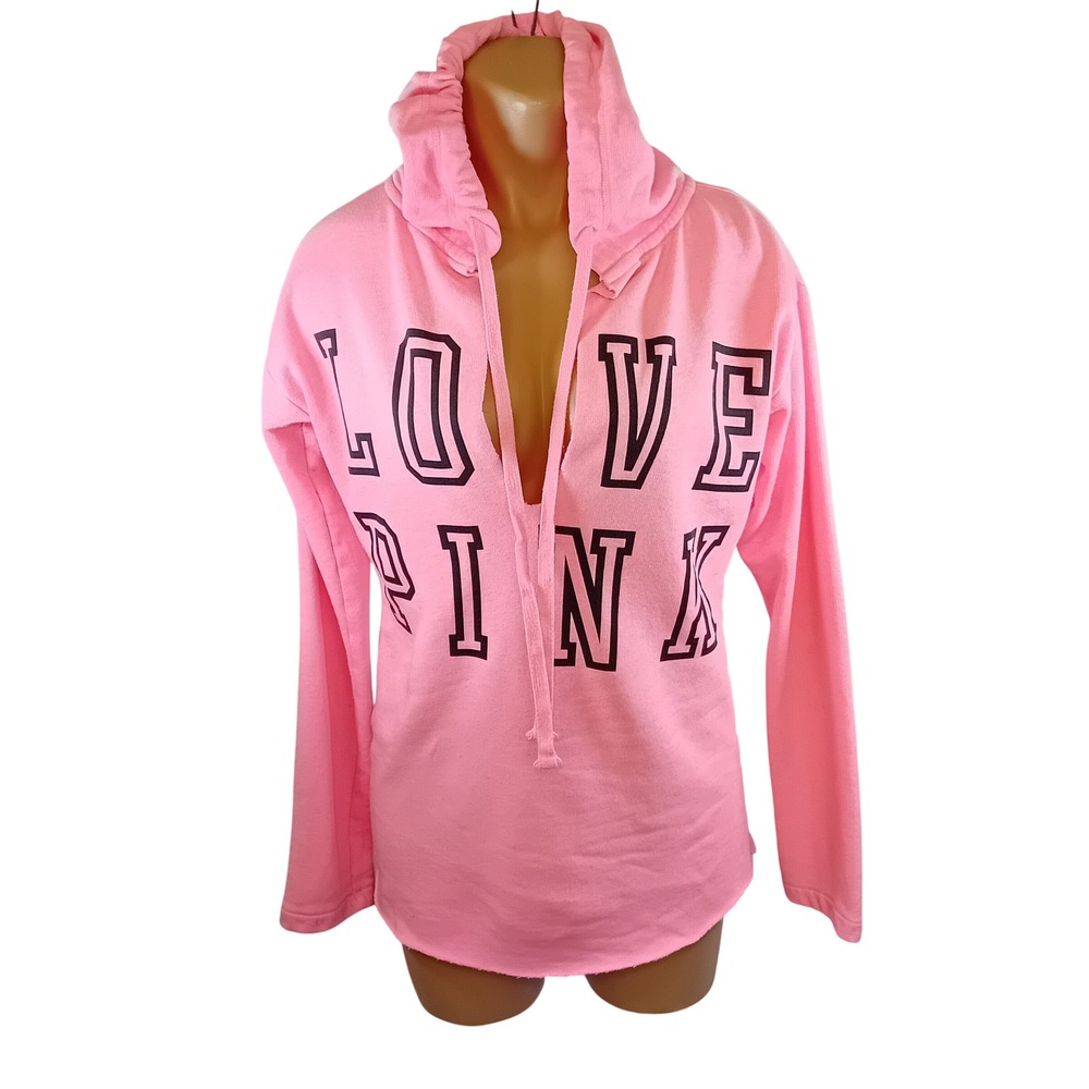 Post Y2K Victoria's Secret PINK VS Oversized Lightweight Hoodie Graphic XS READ
